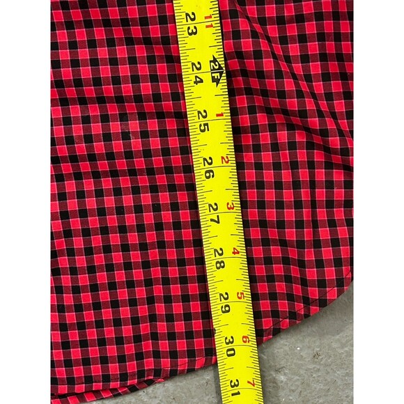 Bugatchi‎ Button-Down Shirt Gingham Check Red Black - Men's L - - Picture 7 of 9